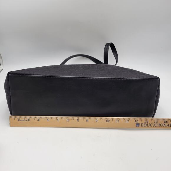 Tommy Hilfiger Large Handbag Preowned Black Logo Pattern - Picture 10 of 14